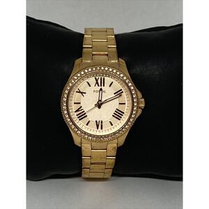 Fossil AM4578 Women's Gold Stainless Steel Analog Dial Quartz Wrist Watch CM483